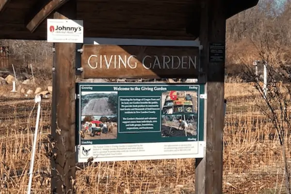 the Giving Garden at Coogan Farm Nature & Heritage Center in Mystic, CT