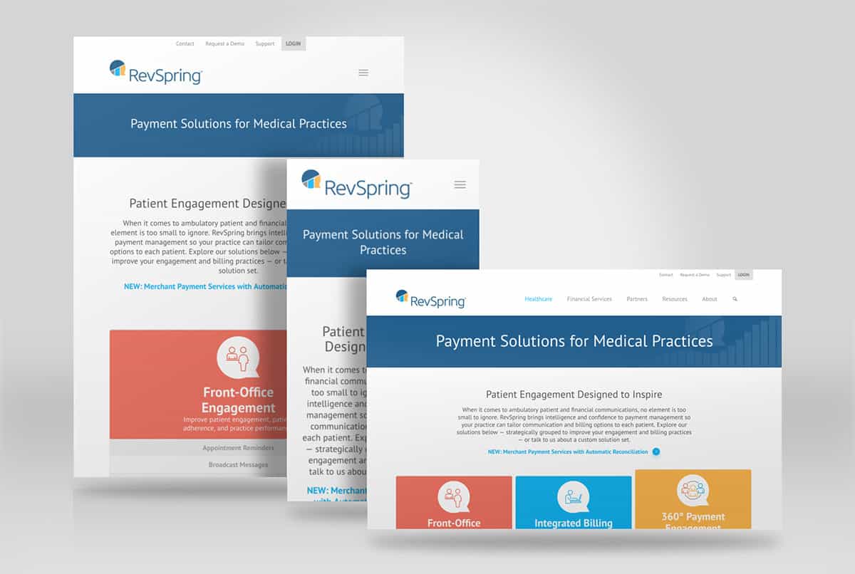 RevSpring Website Landing Page Design
