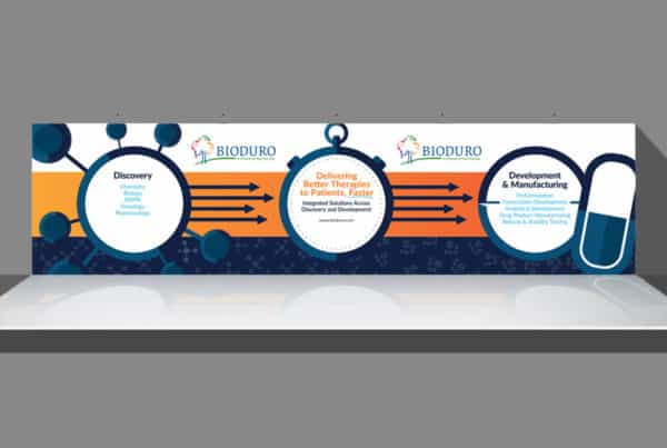 BioDuro 30 foot trade show booth design