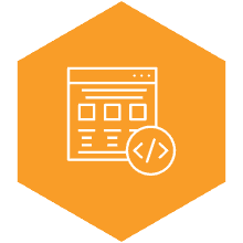 on-site SEO audit and optimization - webpage with coding icon