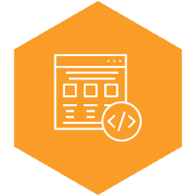 on-site SEO audit and optimization - webpage with coding icon