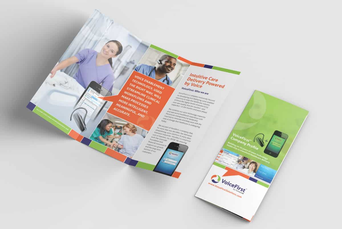 VoiceFirst trifold brochure design