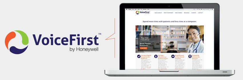 responsive website design for VoiceFirst by Honeywell