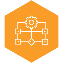 laboratory systems workflow management - workflow diagram icon