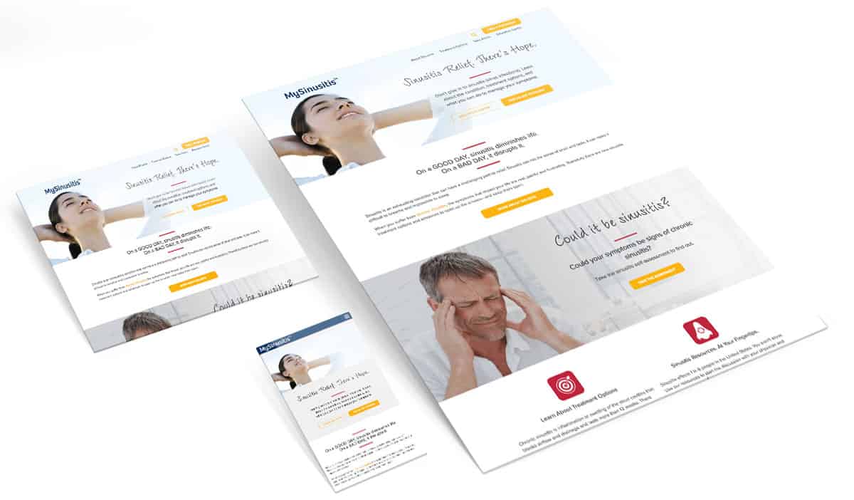 responsive website design for MySinusitis