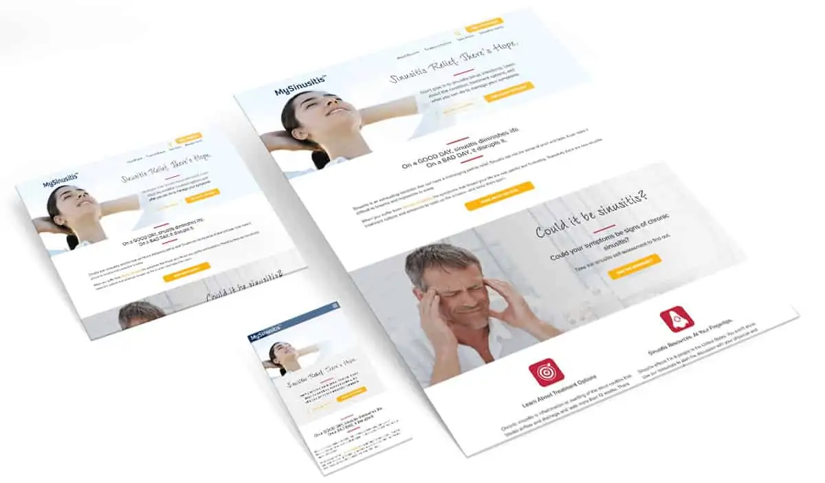 responsive website design for MySinusitis