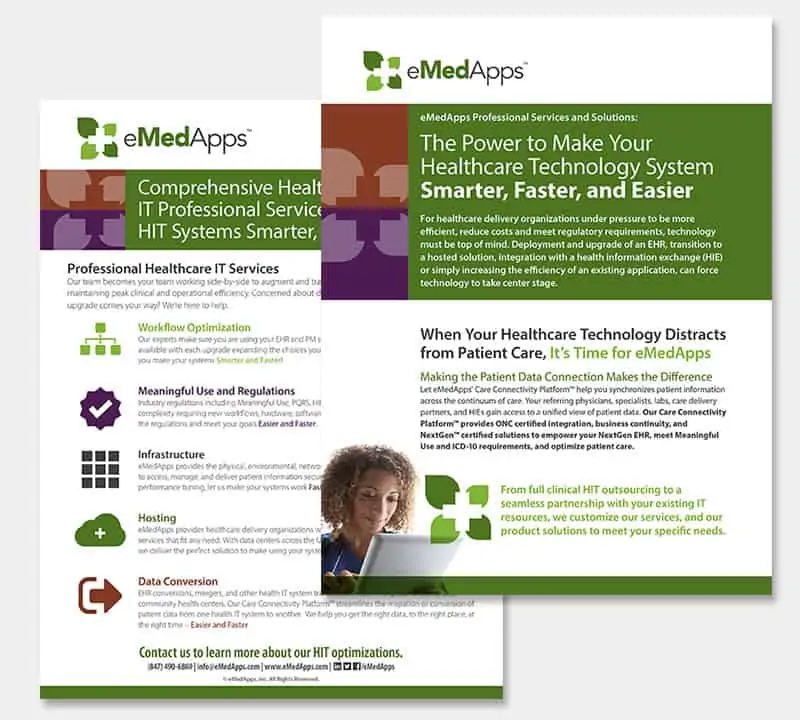 eMedApps brochure designs
