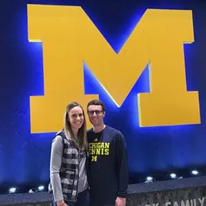 At a Michigan basketball game.