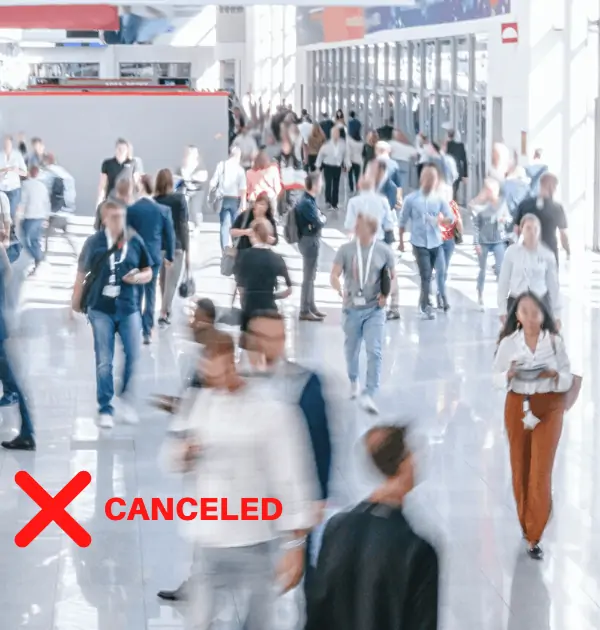 What happens when your industry event is canceled?