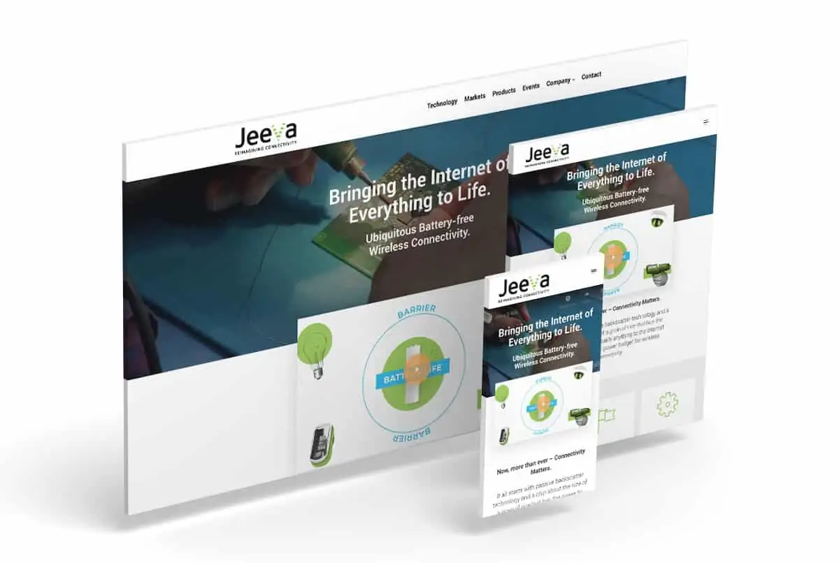 Responsive website design for Jeeva Wireless