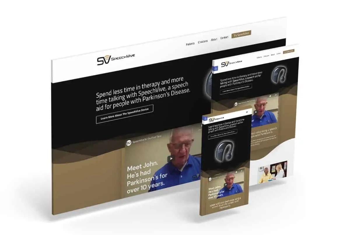 Responsive website design for SpeechVive