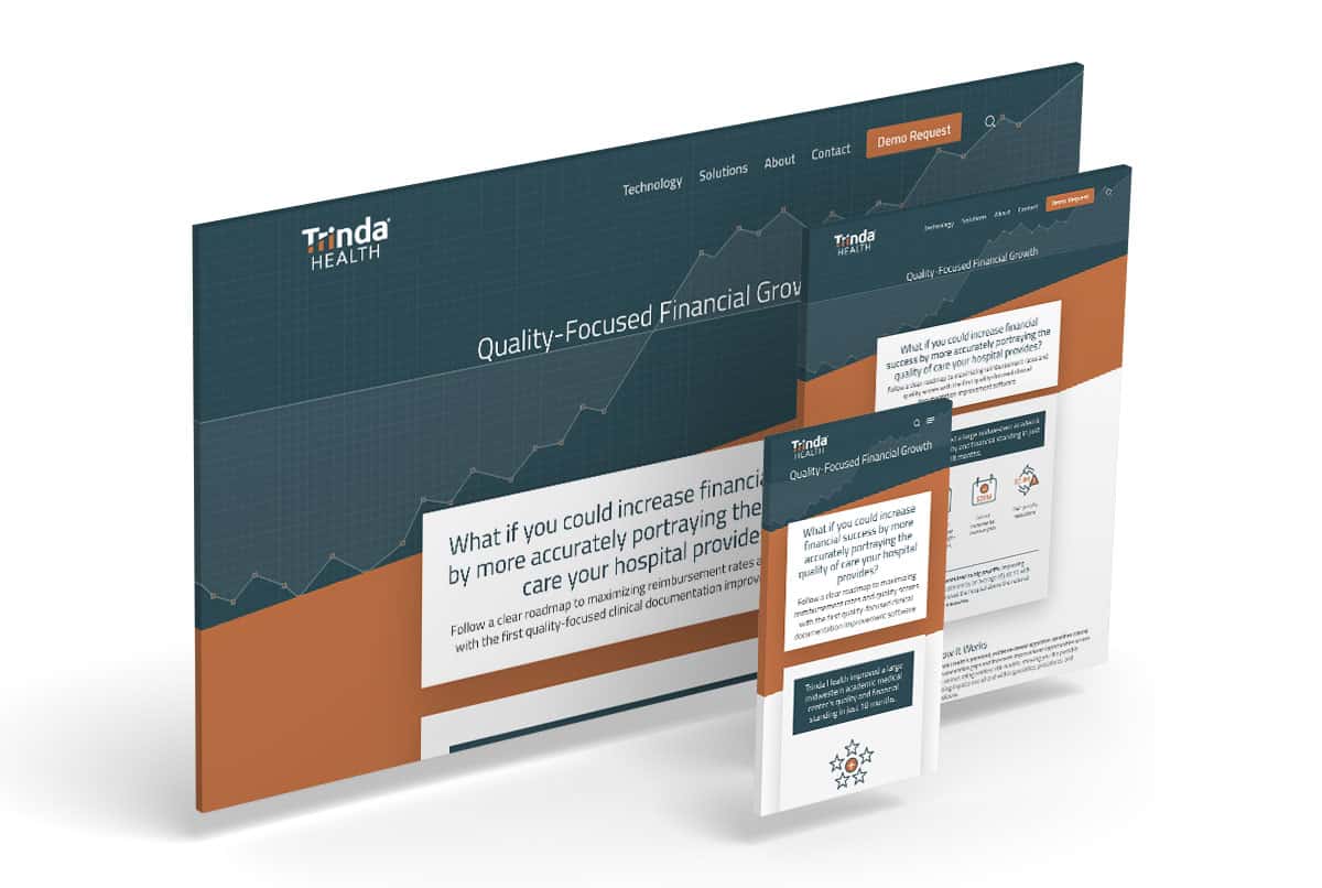 Responsive website design for Trinda Health