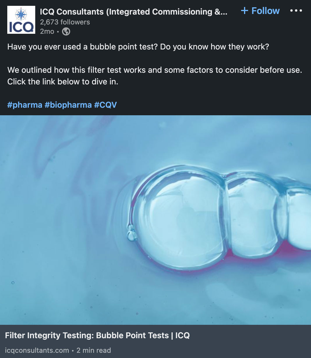 ICQ LinkedIn ad design example