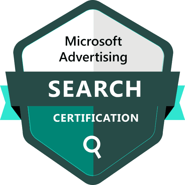 Microsoft Advertising Search Certification badge
