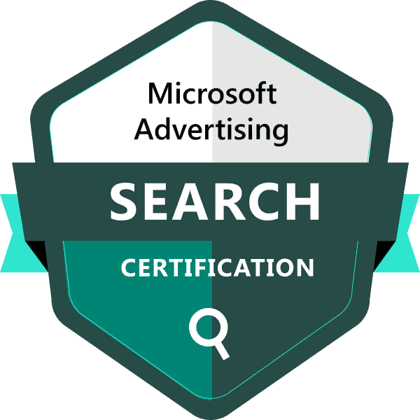 Microsoft Advertising Search Certification badge