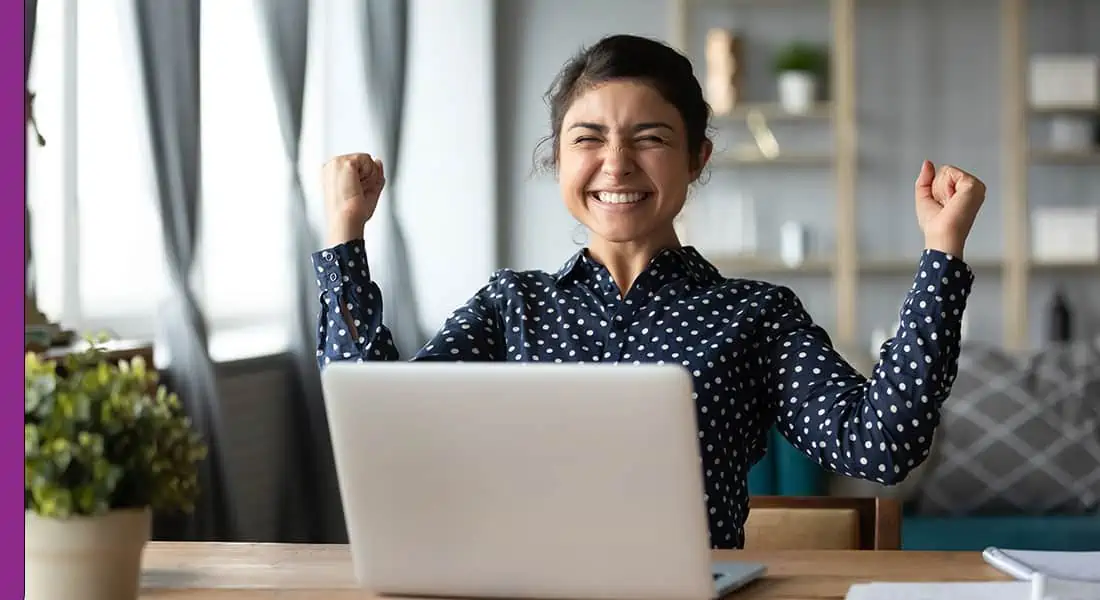 happy office worker